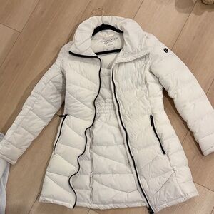 Calvin Klein Women's Quilted White Puffer Jacket